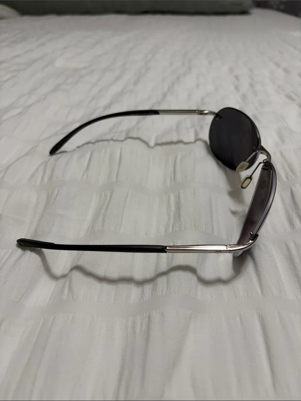 Costa Del Mar Rimless Aviator Sunglasses with Dark Gray Lenses
